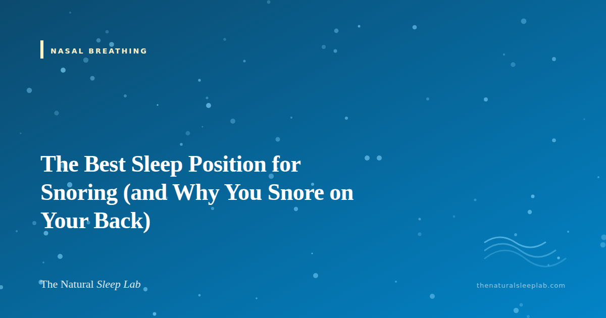 The Best Sleep Position for Snoring (and Why You Snore on Your Back) — The Natural Sleep Lab illustrated guide