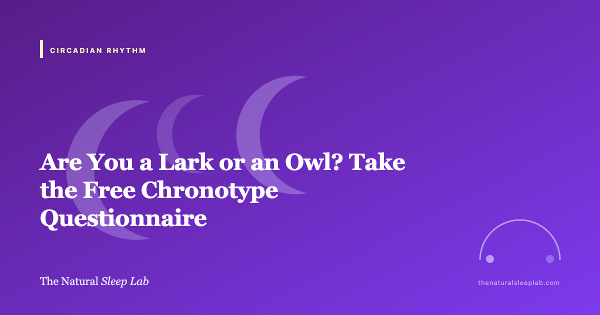 Are You a Lark or an Owl? Take the Free Chronotype Questionnaire — The Natural Sleep Lab illustrated guide