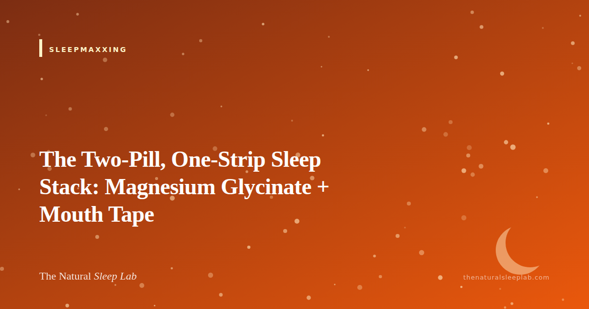 The Two-Pill, One-Strip Sleep Stack: Magnesium Glycinate + Mouth Tape — The Natural Sleep Lab illustrated guide