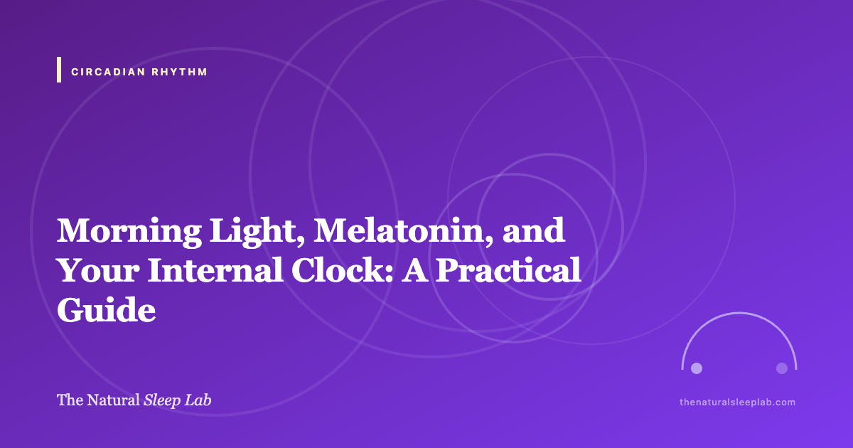 Morning Light, Melatonin, and Your Internal Clock: A Practical Guide — The Natural Sleep Lab illustrated guide