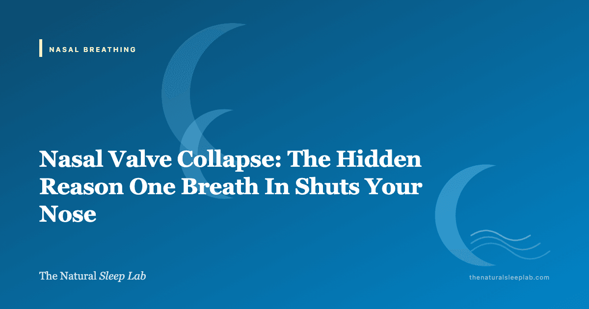 Nasal Valve Collapse: The Hidden Reason One Breath In Shuts Your Nose — The Natural Sleep Lab illustrated guide