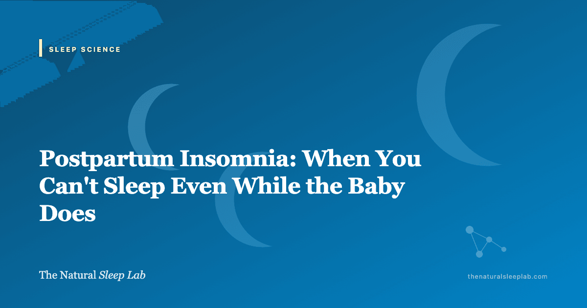 Postpartum Insomnia: When You Can't Sleep Even While the Baby Does — The Natural Sleep Lab illustrated guide