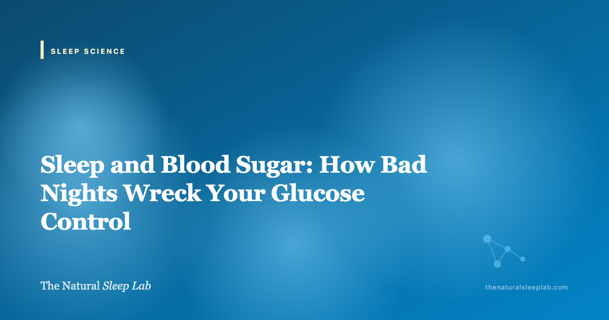 Sleep and Blood Sugar: How Bad Nights Wreck Your Glucose Control — The Natural Sleep Lab illustrated guide