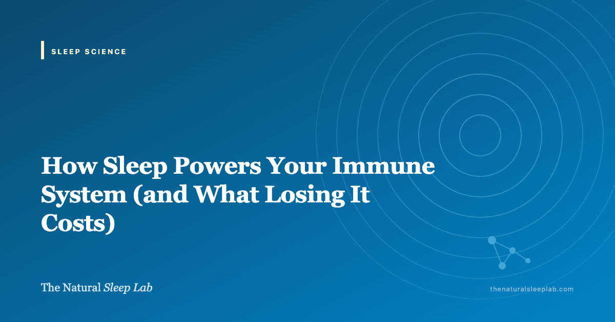 How Sleep Powers Your Immune System (and What Losing It Costs) — The Natural Sleep Lab illustrated guide