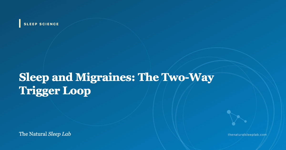 Sleep and Migraines: The Two-Way Trigger Loop — The Natural Sleep Lab illustrated guide