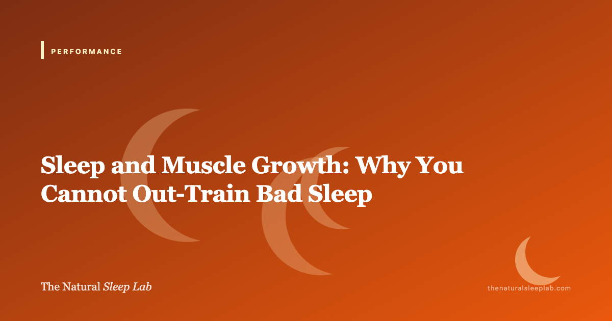 Sleep and Muscle Growth: Why You Cannot Out-Train Bad Sleep — The Natural Sleep Lab illustrated guide