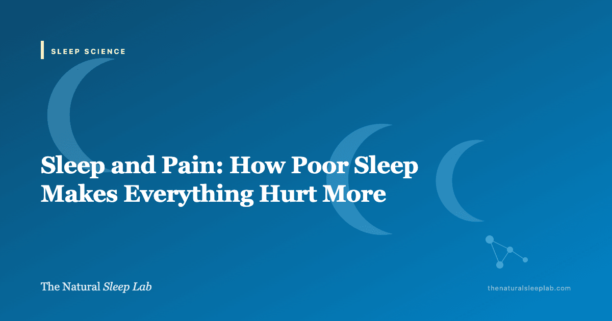 Sleep and Pain: How Poor Sleep Makes Everything Hurt More — The Natural Sleep Lab illustrated guide
