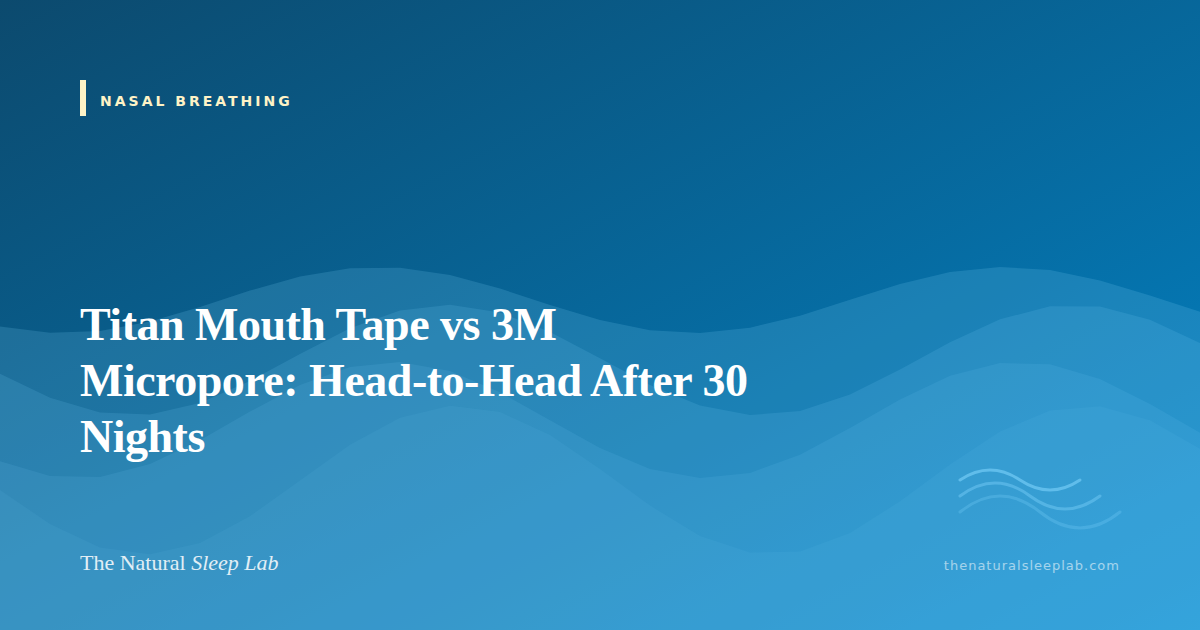 Titan Mouth Tape vs 3M Micropore: Head-to-Head After 30 Nights — The Natural Sleep Lab illustrated guide
