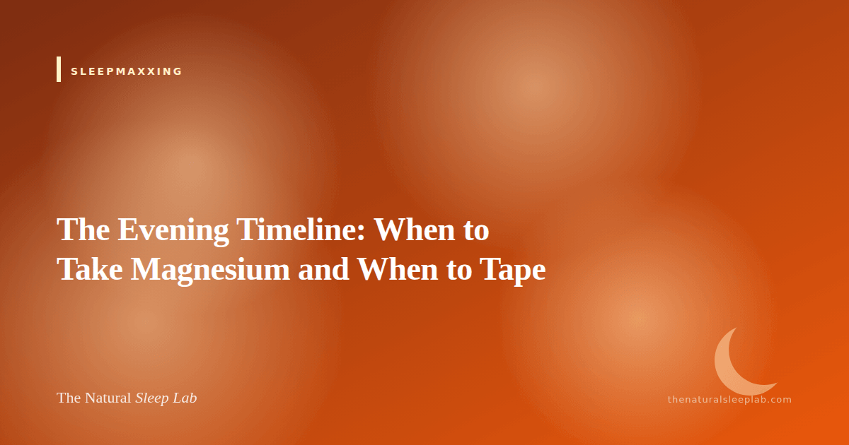 The Evening Timeline: When to Take Magnesium and When to Tape — The Natural Sleep Lab illustrated guide
