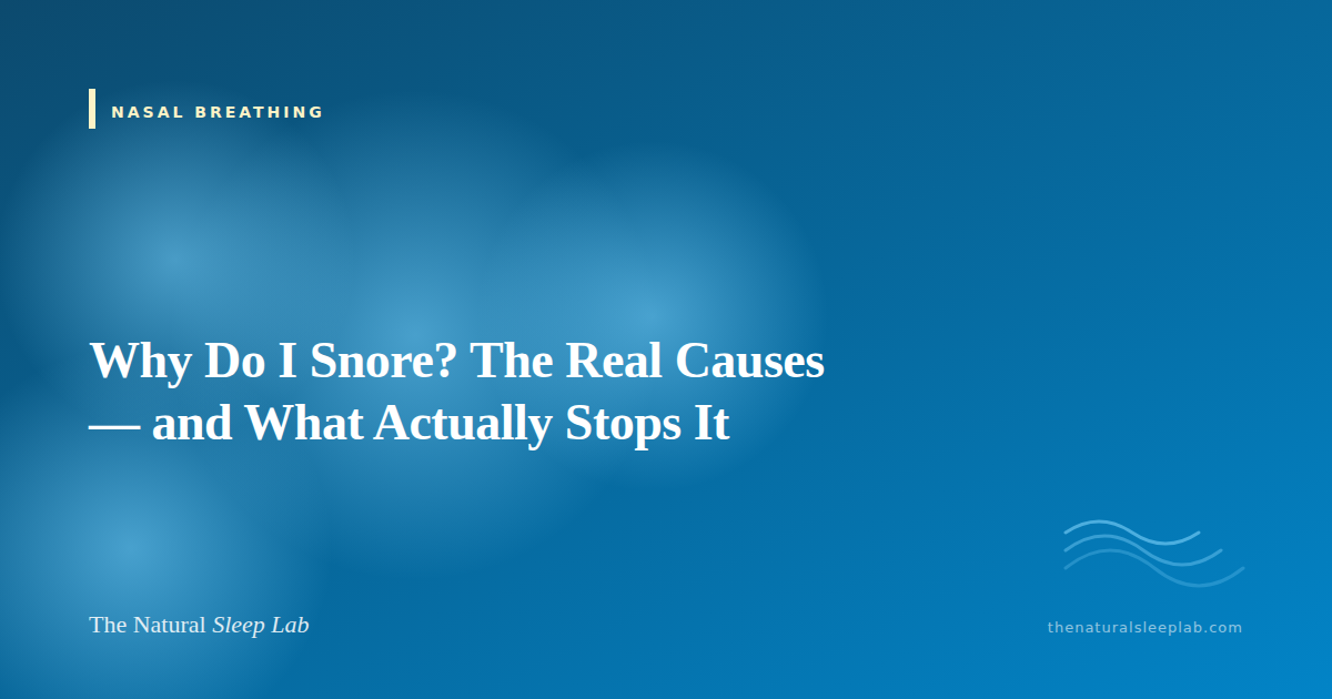 Why Do I Snore? The Real Causes — and What Actually Stops It — The Natural Sleep Lab illustrated guide